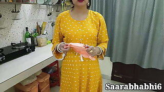 hot Indian stepmom got caught with condom before hard fuck in closeup in Hindi audio. HD sex video