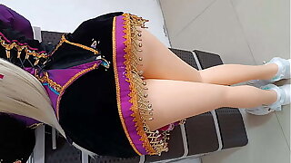Fucking lubricated anal sex without a condom with the most provocative dancer at the Saya Oruro carnival