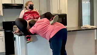 Hot Torrid SSBBW Blonde Milf Realtor Flirts With Renter Buyer & Gets Doggystyle Creampie In Pussy, Black Bushwa  Cumming Inside